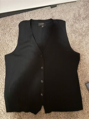 Banana Republic Cotton V neck Ribbed Button DownVest